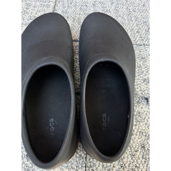 Crocs Bistro Black Slip Resistant Clogs Unisex 8 W 6 M - Picture 3 of 8